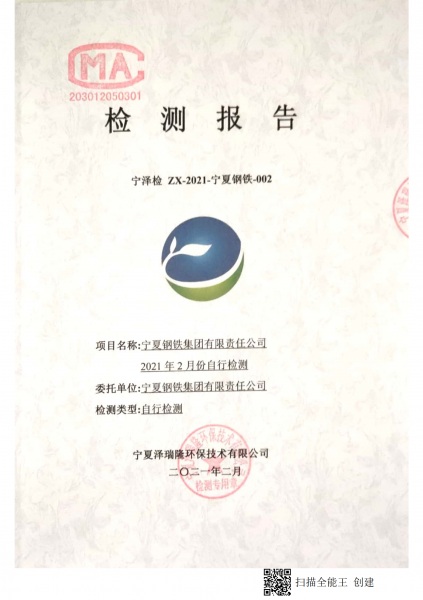 2021年2月自行檢測報告